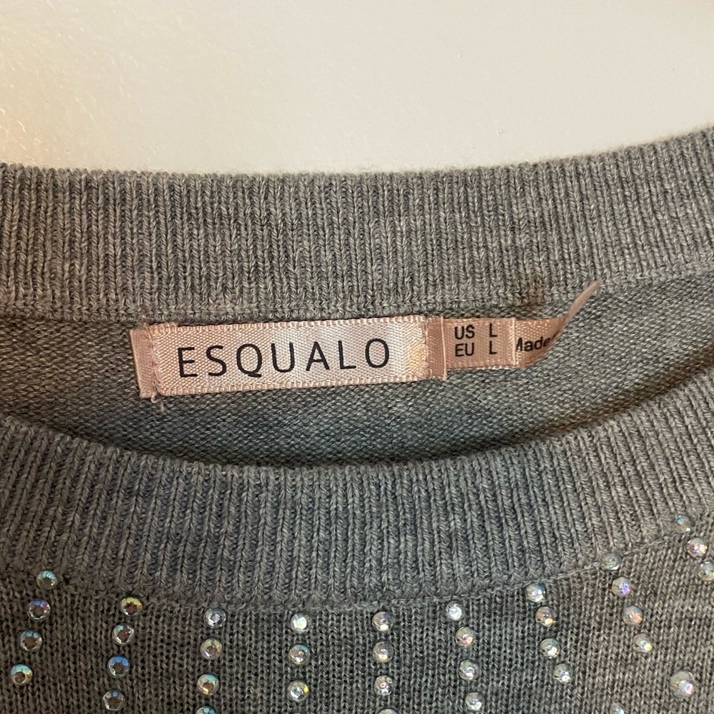 ESQUALO grey beaded sweater - Picture 2 of 7